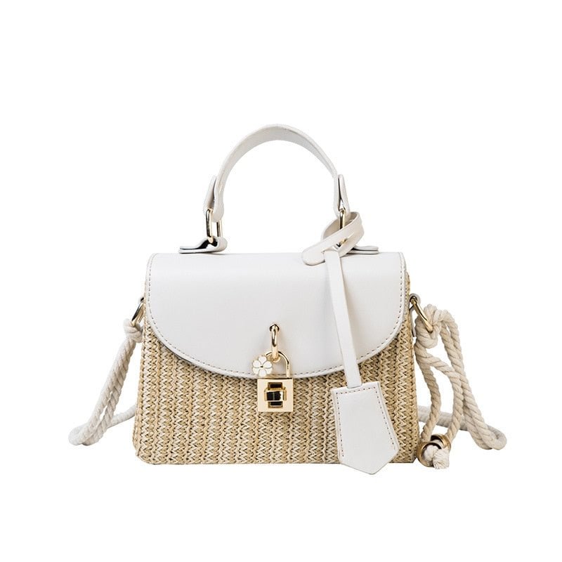 fashion rattan women shoulder bags designer handbags luxury wicker woven crossbody bag summer beach straw bag lady small purses