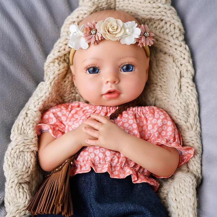 Babeside Terry 16" Realistic Silicone Smiling Baby Little Infant Girl Building Lovely Memories