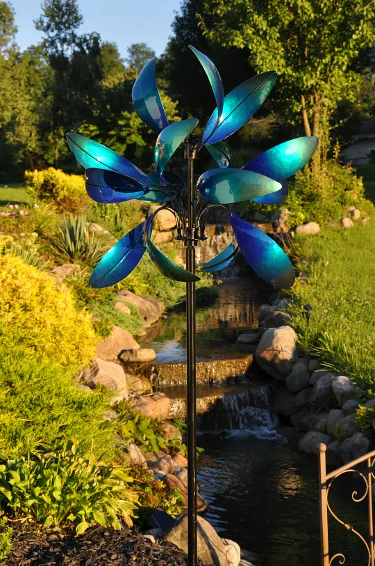 2 Pezzi Mongolfiera Wind Spinner 3D – Girandola Rotante Colorata Da Esterno In Tessuto