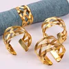 Golden Silver Weave Circle Catering Napkin Ring