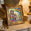 Kits de peinture en diamant partiel en forme de fleurs hippies hippies en forme sp&eacute;ciale de 5D pour adultes, kit d&rsquo;art en diamant 11,81 x 11,81 pouces