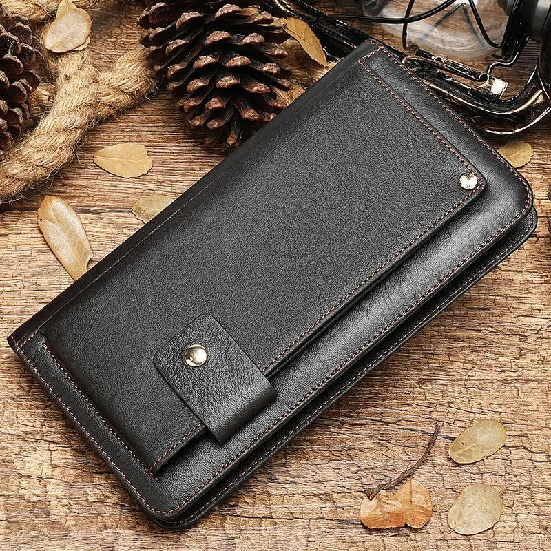 Muiltipurpose Leather Cards Holder Wallets With Pockets For Men