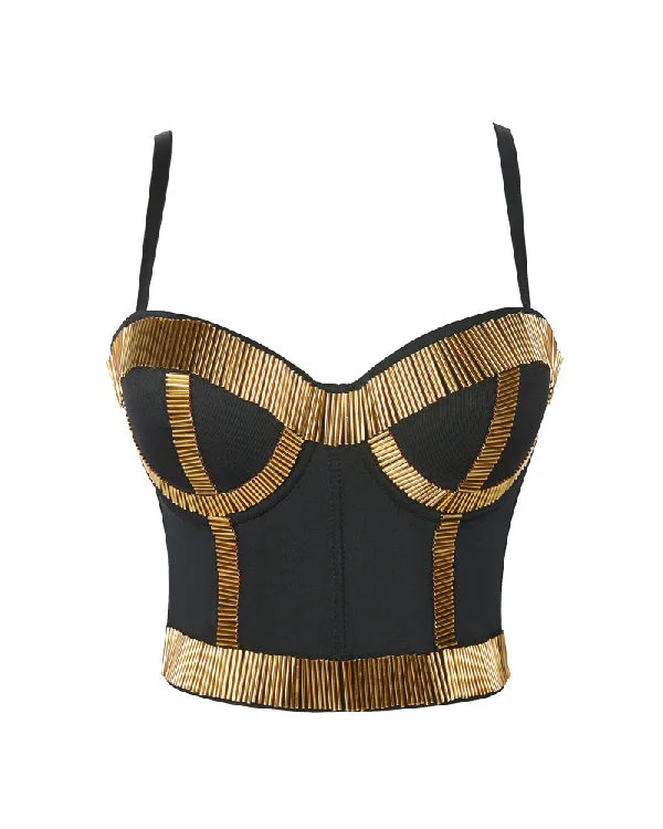 Sexy Sequin Tube Beads Outer Corset