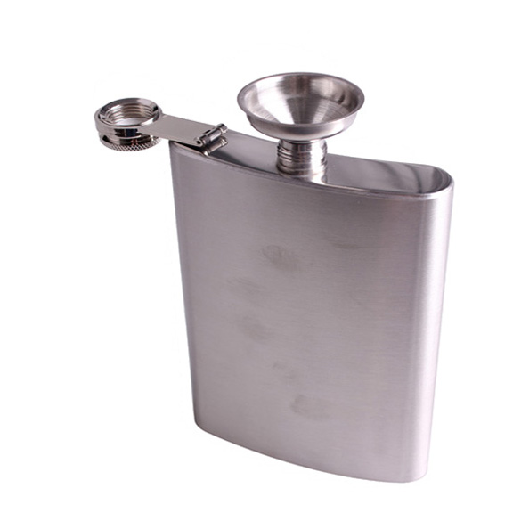 

Stainless 18oz Hip Drink Liquor Whisky Alcohol Flask Screw Cap Funnel Cap, 501 Original