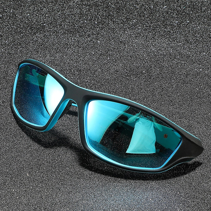 Casual Color Block Tac Biker Full Frame Men’s Sunglasses