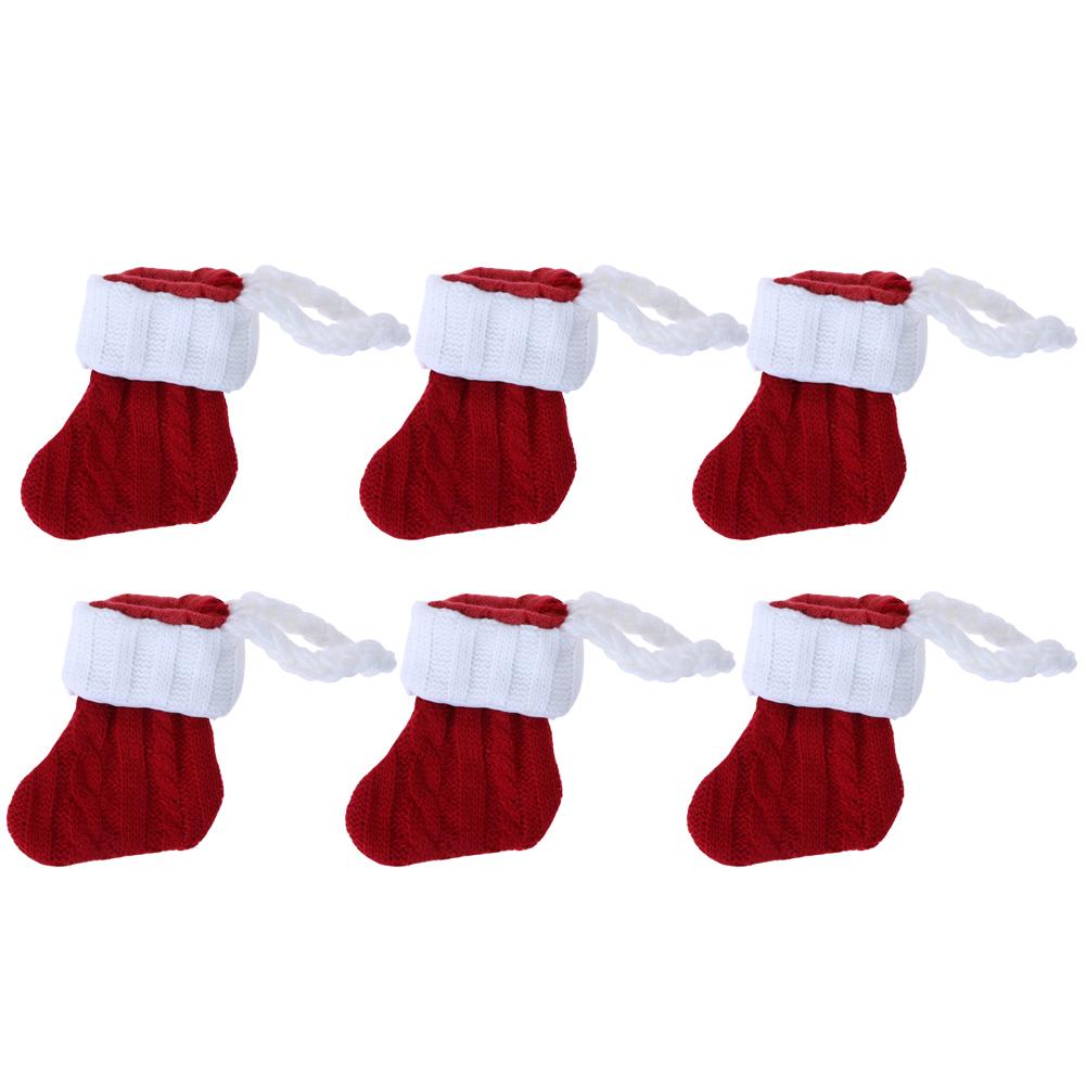 

6pcs/Set Christmas Tableware Cover Spoon Fork Knitwear Sock Storage Decor, 501 Original