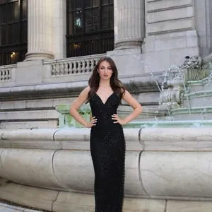 pornhint Pornhint Black Beaded Dress, Nude Gala Dress, Sexy Ballroom Gown, Elegant Beadwork Party Dress, Women??s Formal Evening Wear, Long Spaghetti Strap NSFW