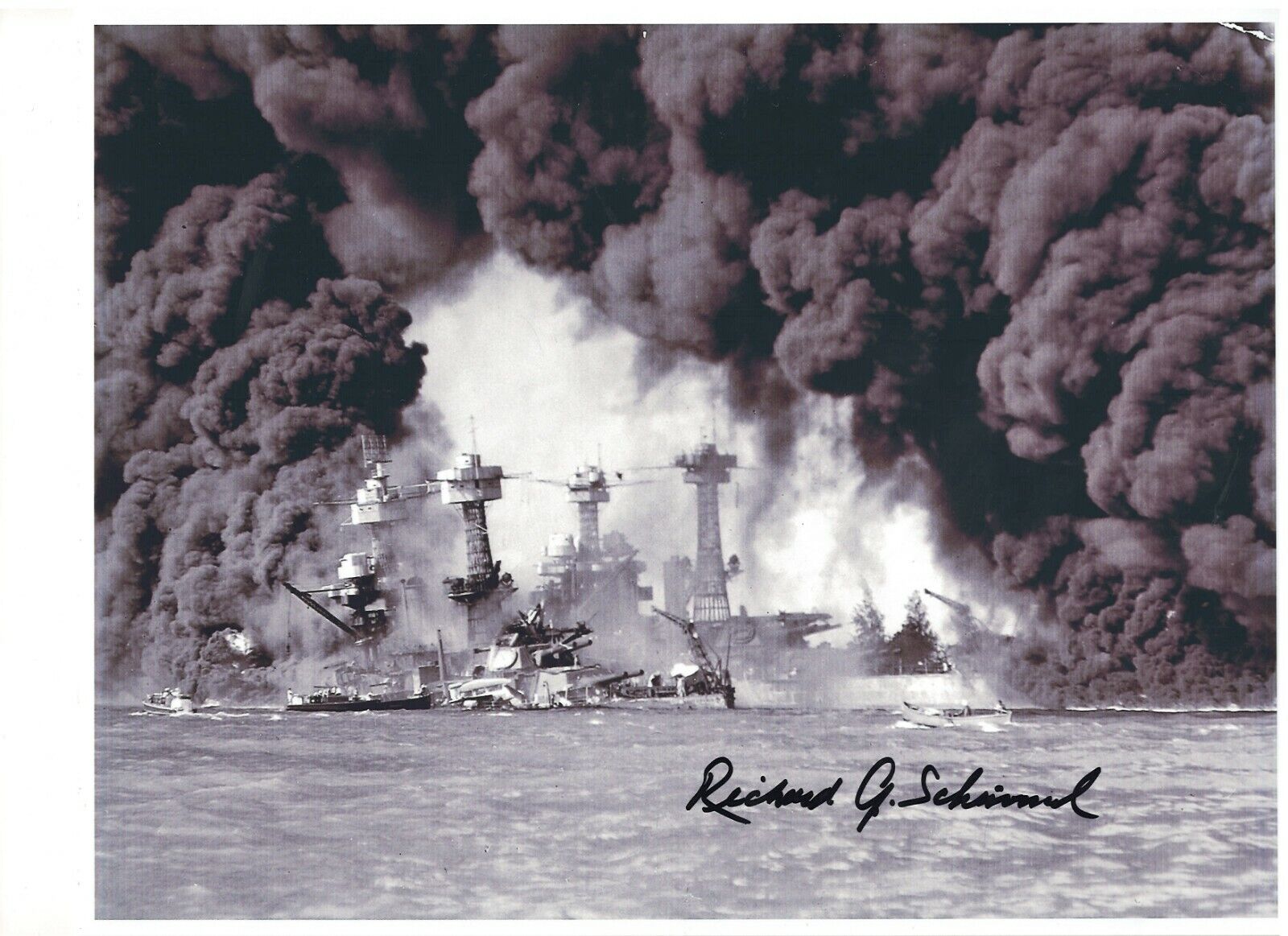 RICHARD SCHIMMEL PEARL HARBOR RADAR OPERATOR RARE PEARL HARBOR SIGNED Photo Poster painting