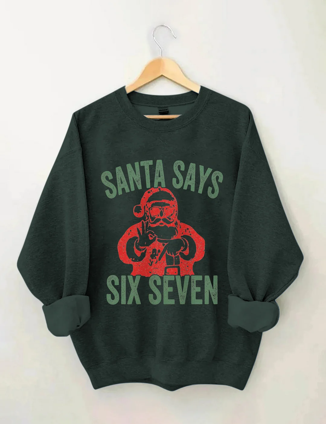 Christmas Santa Says Funny Six Seven Sweatshirt