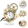 Acrylic Special Shape Flower Bird Diamond Painting Clock Ornaments Kit