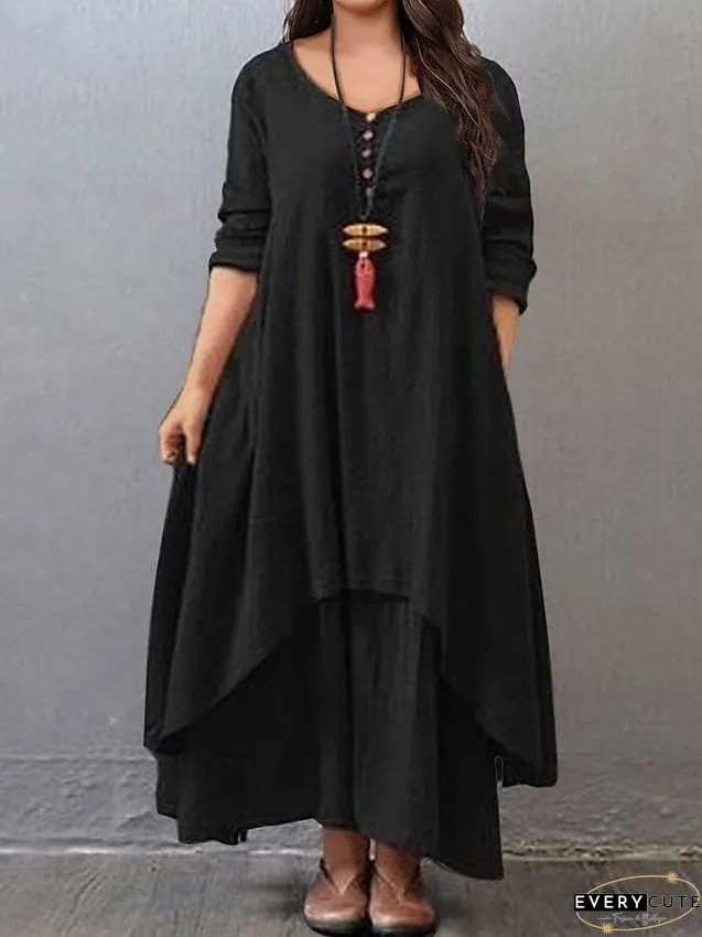 Layered Casual Maxi Dress
