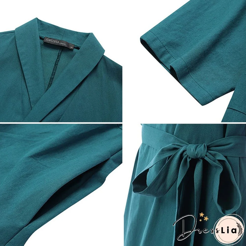 Women Vintage Party Dress Long Sleeve V Neck Office Lady Dress Autumn New Fashion Casual Dress