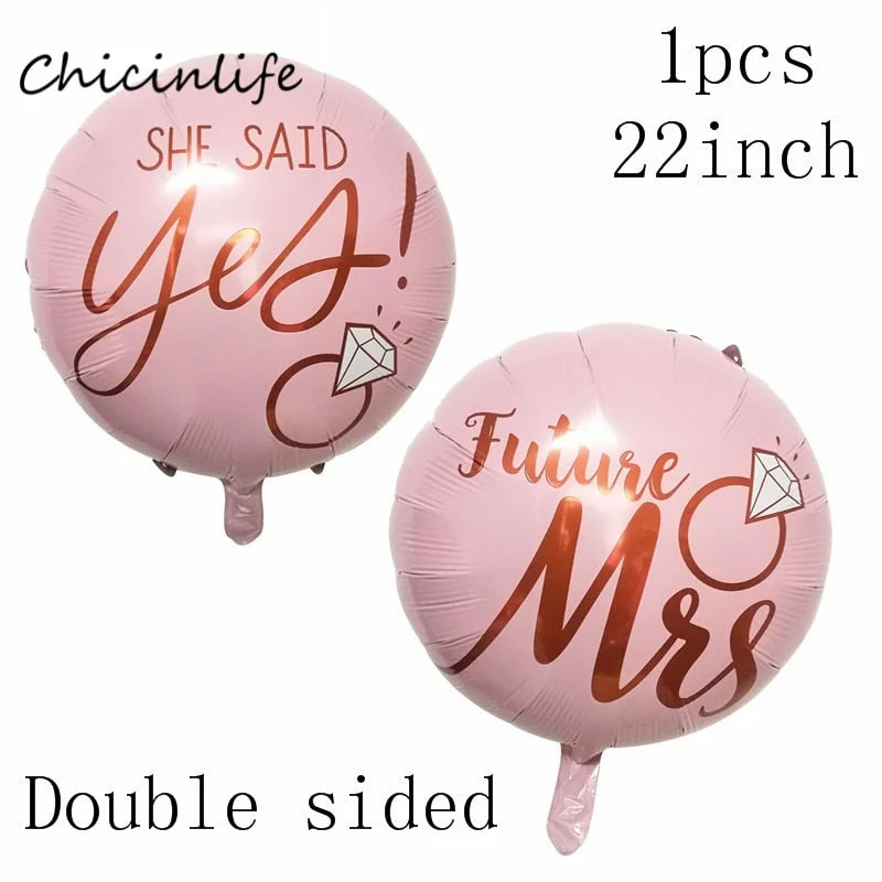Chicinlife Rose gold Bride To Be Latex Balloons heart star balloon Bachelorette wedding party decoration