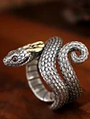 Viper Ring Open Adjustable Ring Men's Retro Punk Style Handmade Jewelry