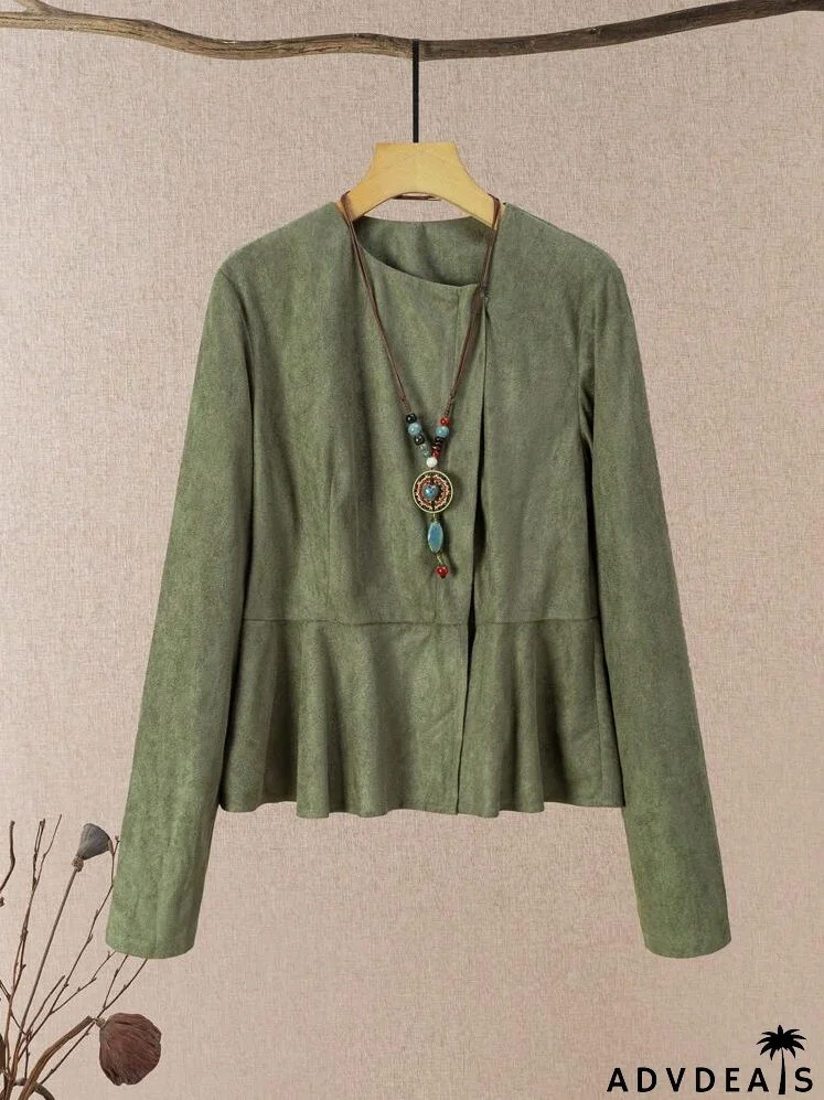 Casual Vintage Waisted Jacket, Autumn/Spring