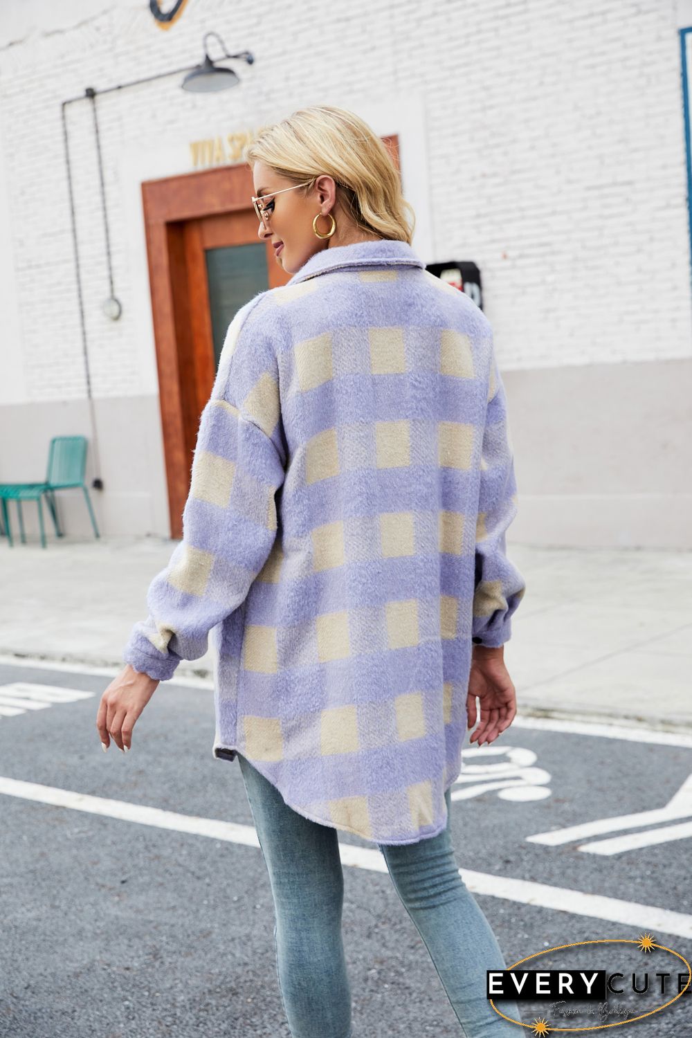 Collar Button Down Thick Shacket Jacket