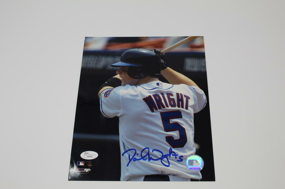 DAVID WRIGHT SIGNED AUTOGRAPH 8x10 Photo Poster painting - CAPTAIN AMERICA, NY METS LEGEND JSA