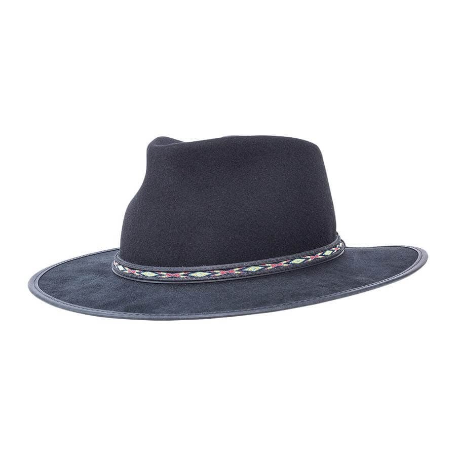 Bushwick - Mens Felt Fedora Hat - Cowboy Hat Band