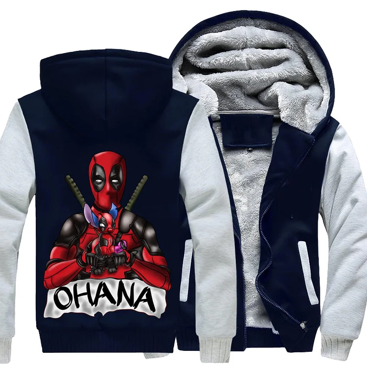 Ohana Deadpool And Stitch, Lilo and Stitch Fleece Jacket