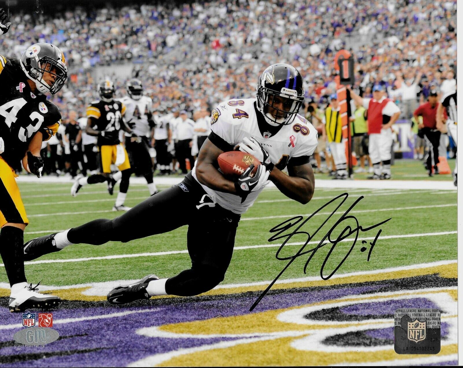 ED DICKSON BALTIMORE RAVENS SUPER BOWL XLVII CHAMPION RARE SIGNED Photo Poster painting