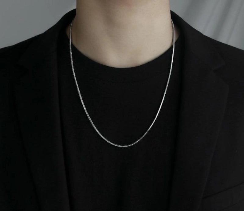 Hip-hop Minimalist Solid Color Titanium Steel Polishing Women's Necklace