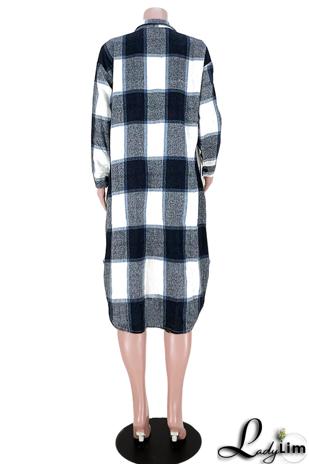 Green Casual Plaid Patchwork Turndown Collar Outerwear