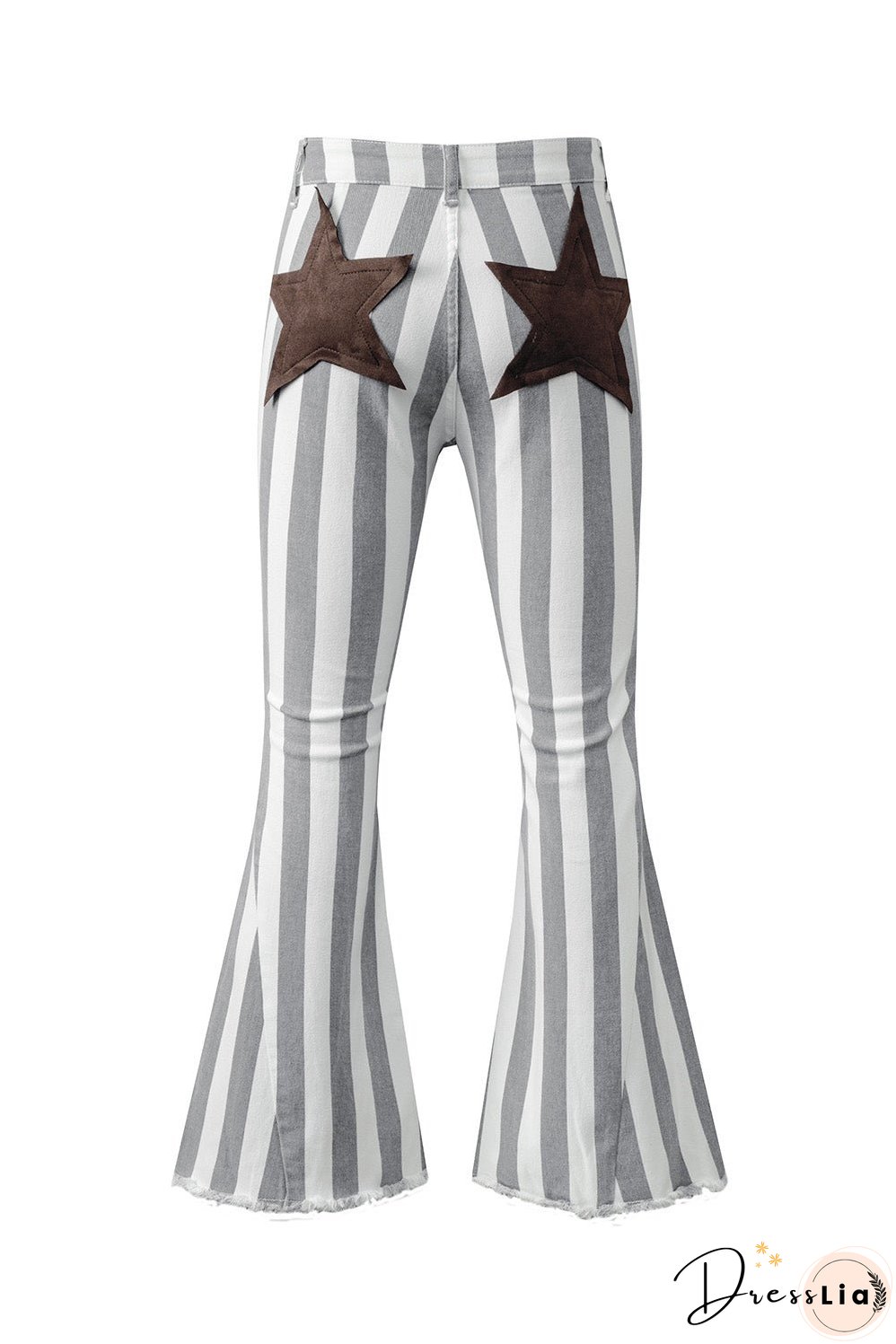 Star Embellished Western Flare Jeans