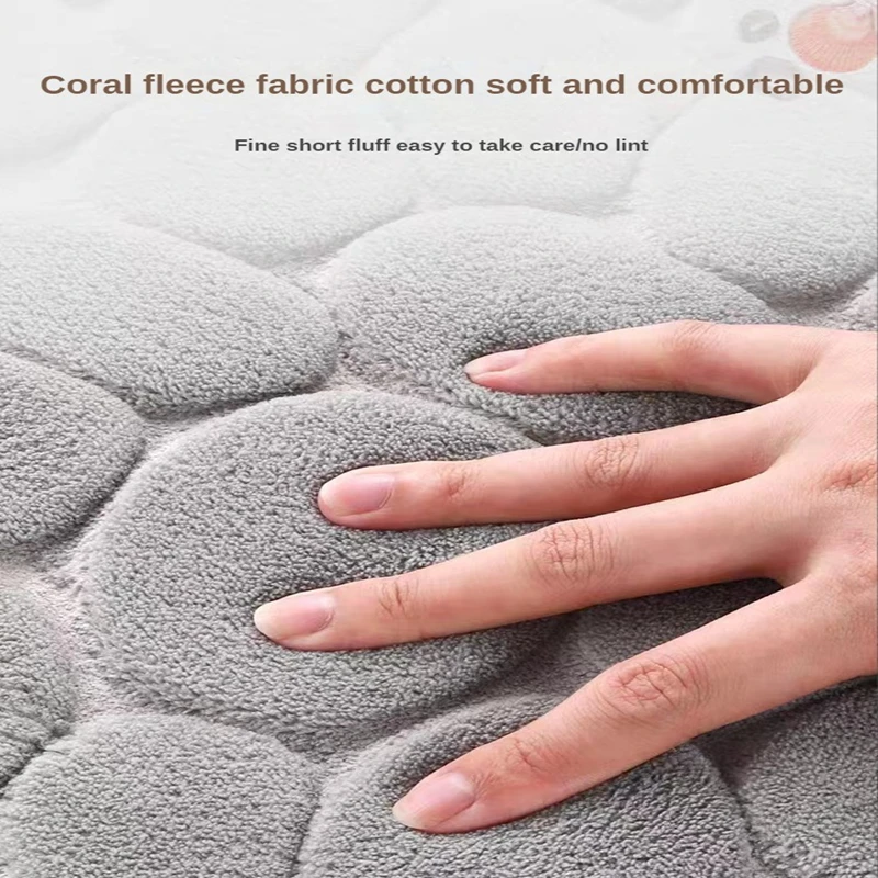 Likron Watches Premium Cobblestone Embossed Bath Mat Ultra-Absorbent Non-Slip Bathroom Rug