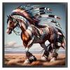 Indian Horse - 11CT Stamped Cross Stitch - 40*40cm - Animal