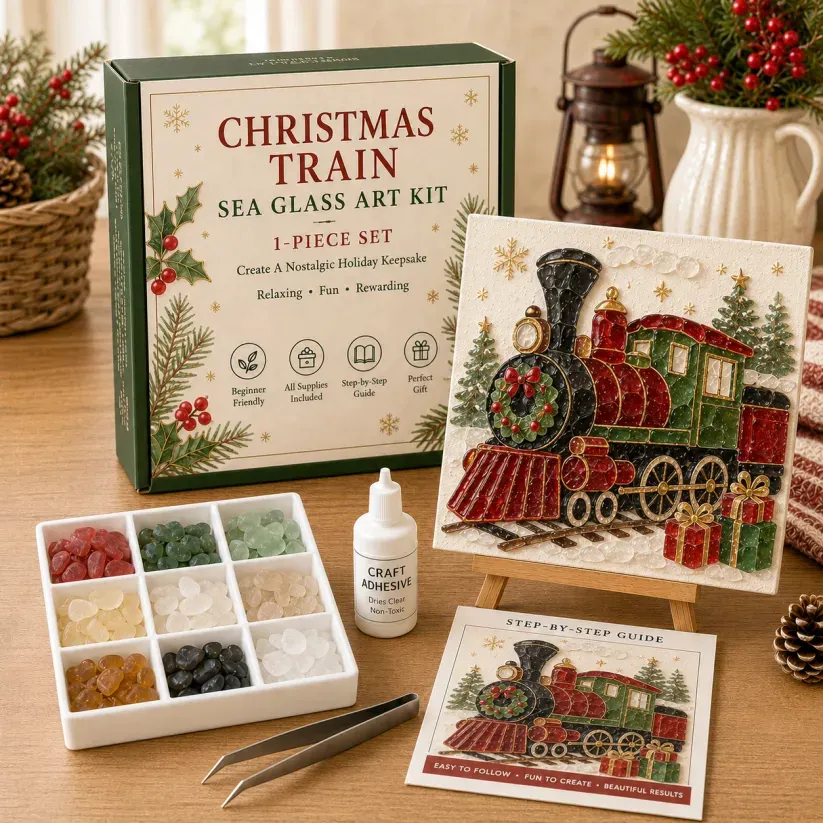 🎄 Christmas Sea Glass Art Kit