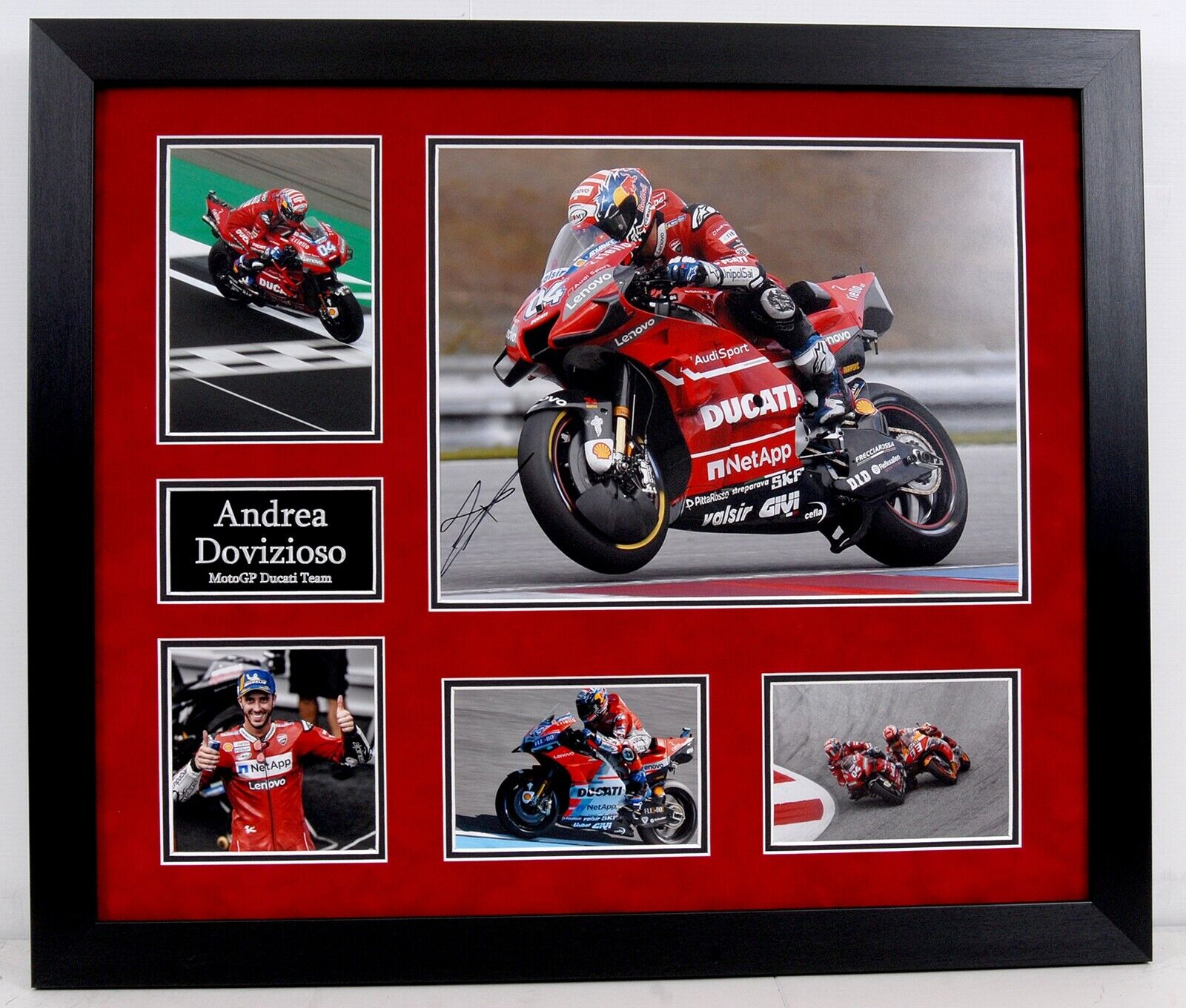 Andrea DOVIZIOSO Signed Framed Photo Poster painting DISPLAY AFTAL COA Autograph Ducati Motogp