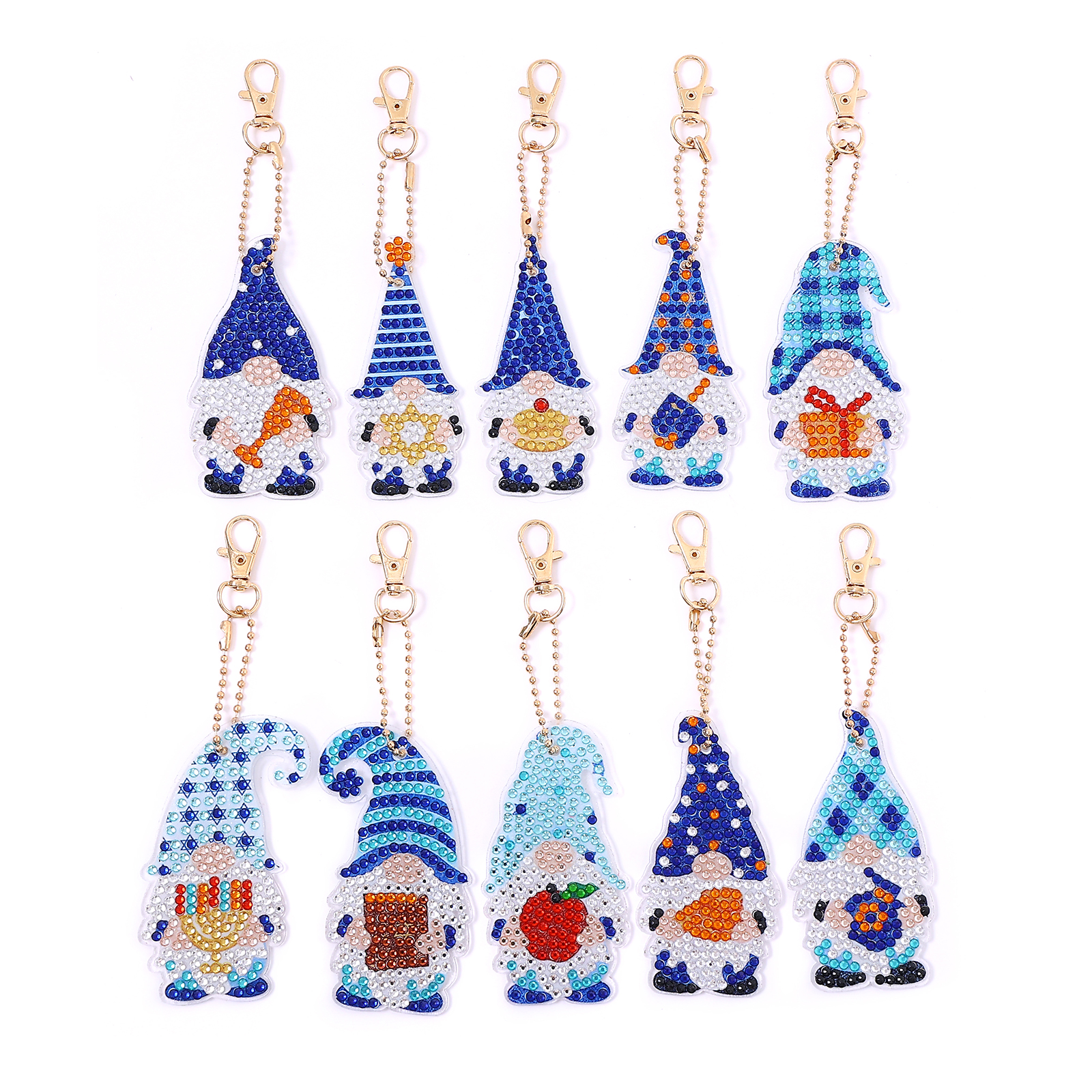 

10pcs Christmas Gnome - 5D DIY Craft Keychain, 501 Original