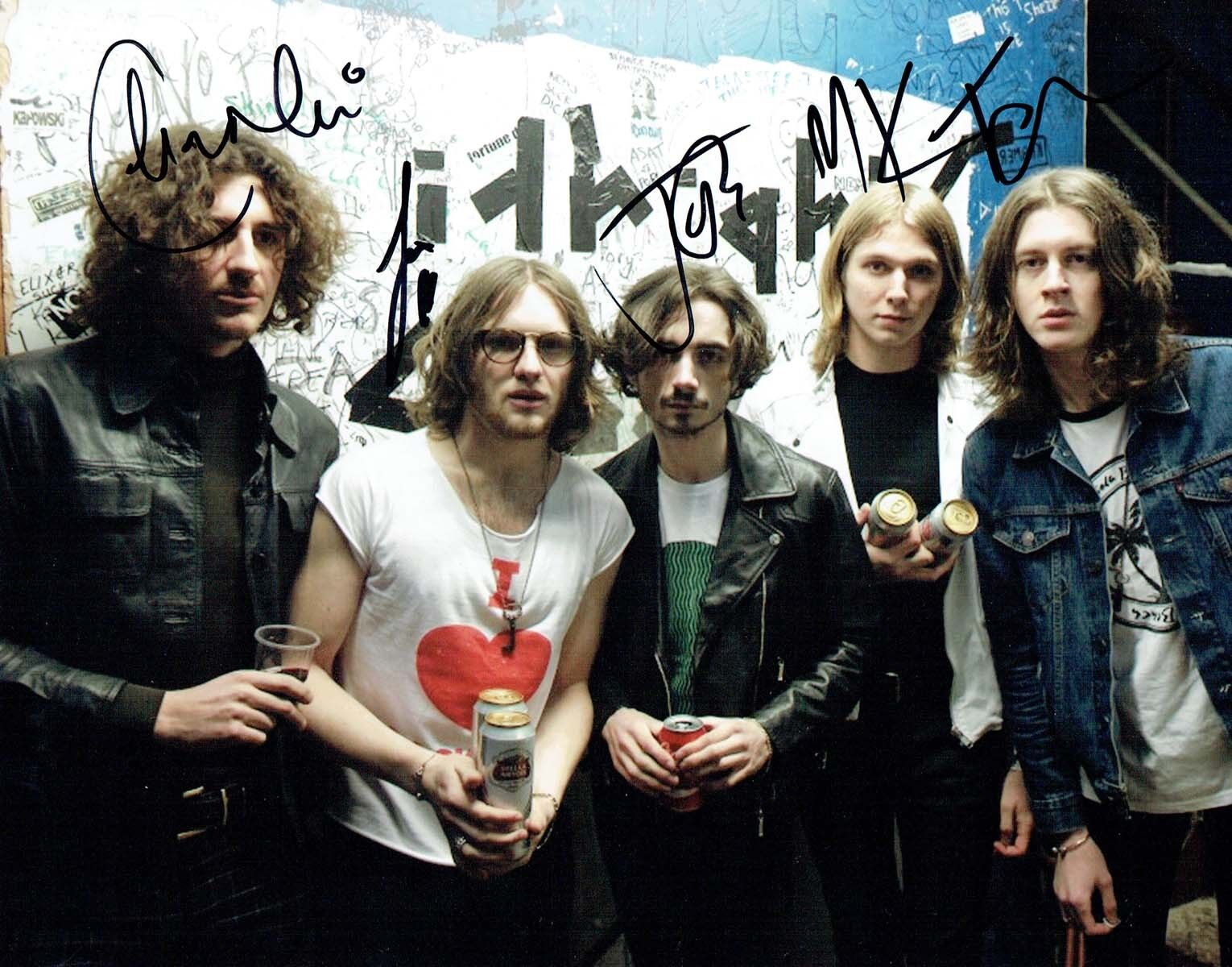 BLOSSOMS Rock Band Fully SIGNED Autograph 10x8 Photo Poster painting C AFTAL COA Manchester