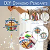 2pcs DIY Diamond Painting Cross Wind Chimes Crystal Window Suncatcher Craft Set Birthday Gifts Home Garden Decor
