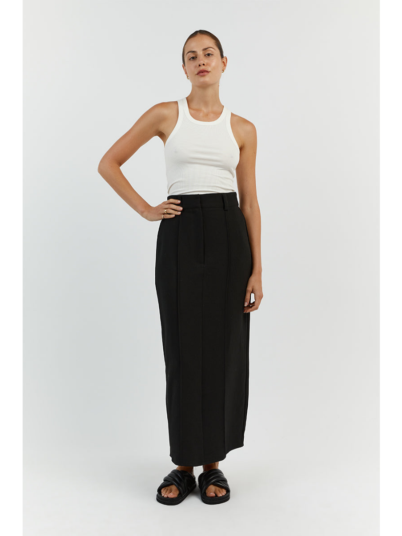 Ootddress Patchwork High Waist Slim Long Skirt Female Solid High Street Elegant Fashion Seamless Vintage White Women's Maxi Skirt