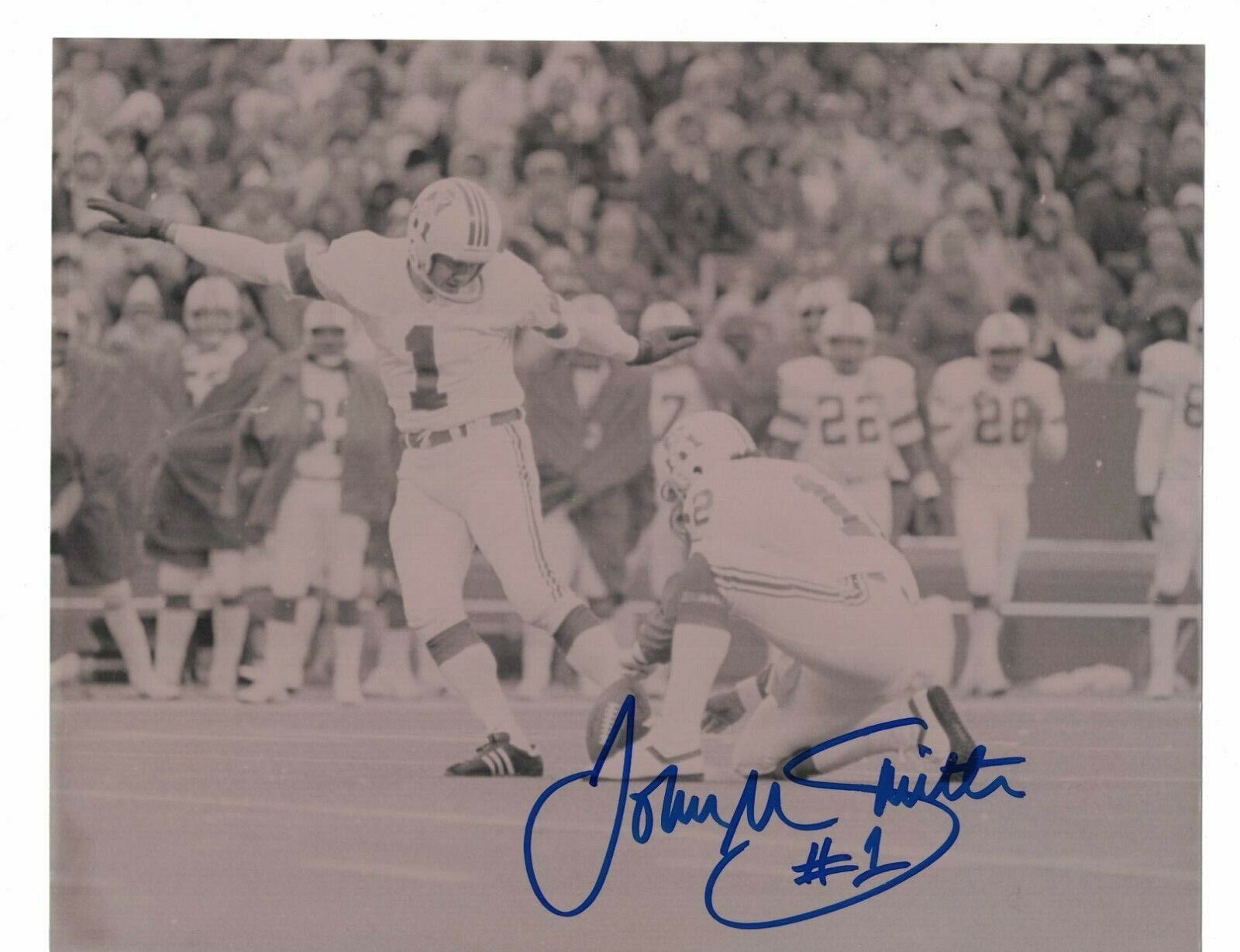 John Smith New England Patriots Signed 8x10 Football Photo Poster painting W/Our COA