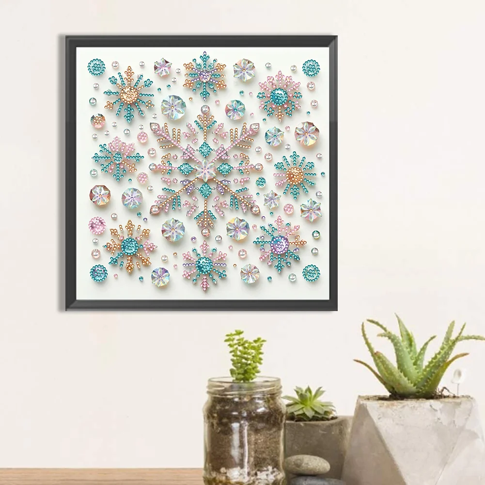 Snowflake1 - Partial Special Shaped Drill Diamond Painting Kits (Canvas|30*30cm)