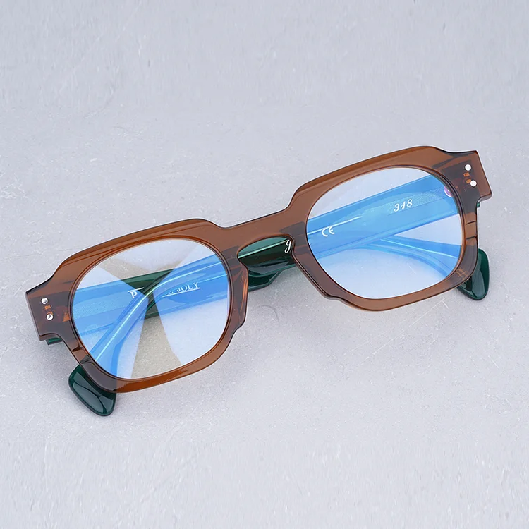 Japanese Premium Thick Acetate Classical Glasses Frames Square Handmde Vintage Men Retro Eyeglasses Women Luxury Sunglasses