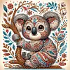 Koala-Peinture sp&eacute;ciale partielle au diamant-30*30cm