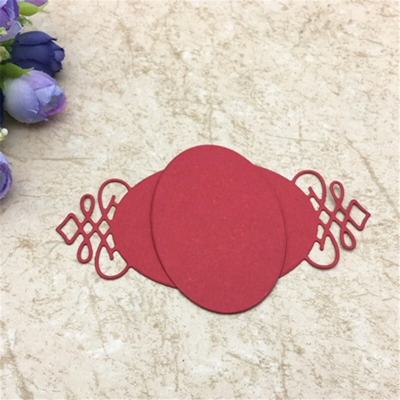 Ornate Label Metal Cutting Dies Stencil Scrapbooking Photo Album Card Paper Embossing Craft DIY