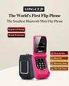 LONG-CZ J9 Pocket Flip Phone Bluetooth Dial 0.66 Inch 2G GSM Mobile Phone Supports Multiple Languages