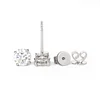 Cherished Moments 2 ct tw Round Cut Lab Diamond 4 Claw Prongs Basket Stud Earrings (DE/G Color, VS Clarity)