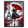 (Stamped/Counted) Woman Eiffel Tower-11CT Cross Stitch 40*55cm/15.75*21.65in