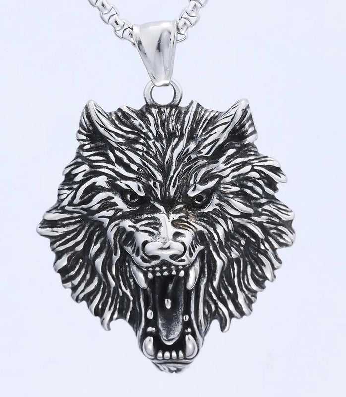 Vintage Style Rock Lion 304 Stainless Steel Unisex