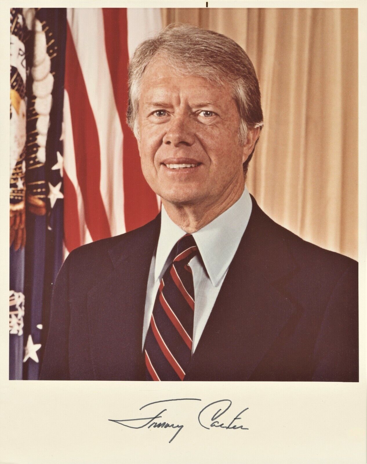 JIMMY CARTER Professional Portrait w/ Facsimile Signature