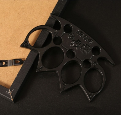 Brass Knuckles Four Finger Boxing Gloves Metal Legal Self-defense Supplies