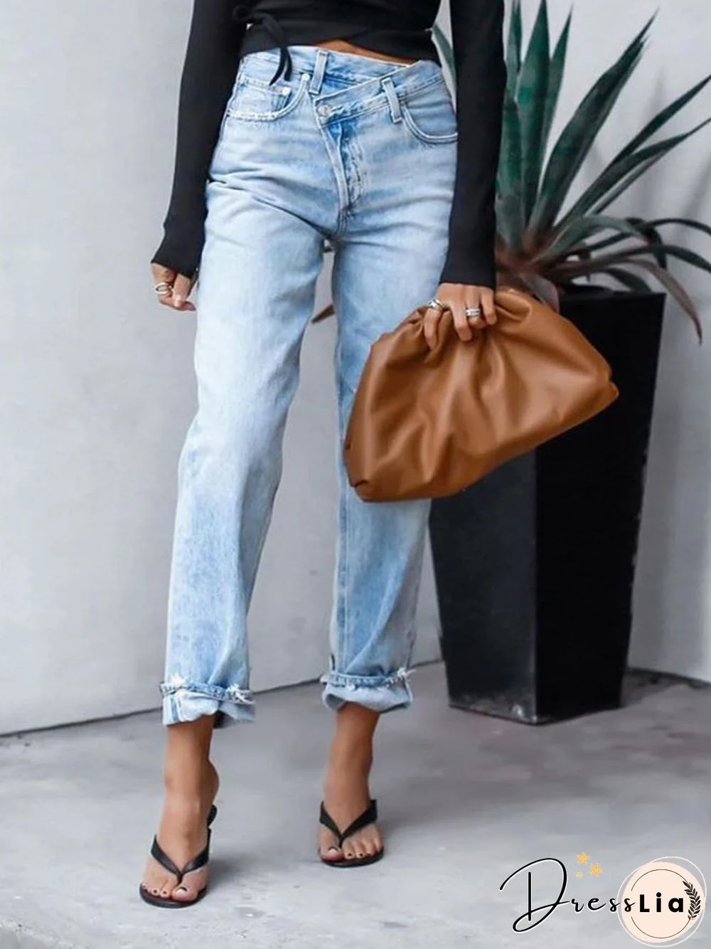 Blue Denim Casual Shift Jeans