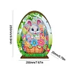 (US Local)3D Wooden Easter Egg Rabbit Special Shaped Diamond Painting Lamp Desk Decor Kits