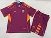 Joyfball 2025/2026 Kids Size Roma Home Soccer Jersey 1:1 Thai Quality