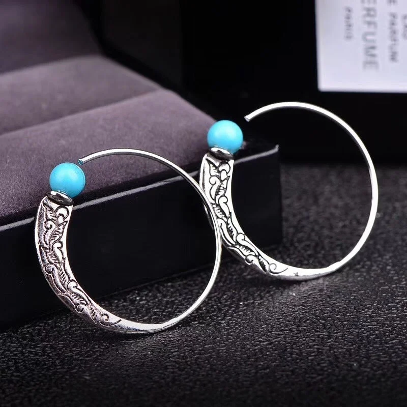 Women's Daily Chrome Geometrical Precious Retro Earrings